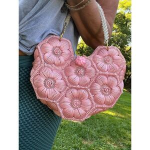 Pink Cottagecore Handmade Floral handbag Purse